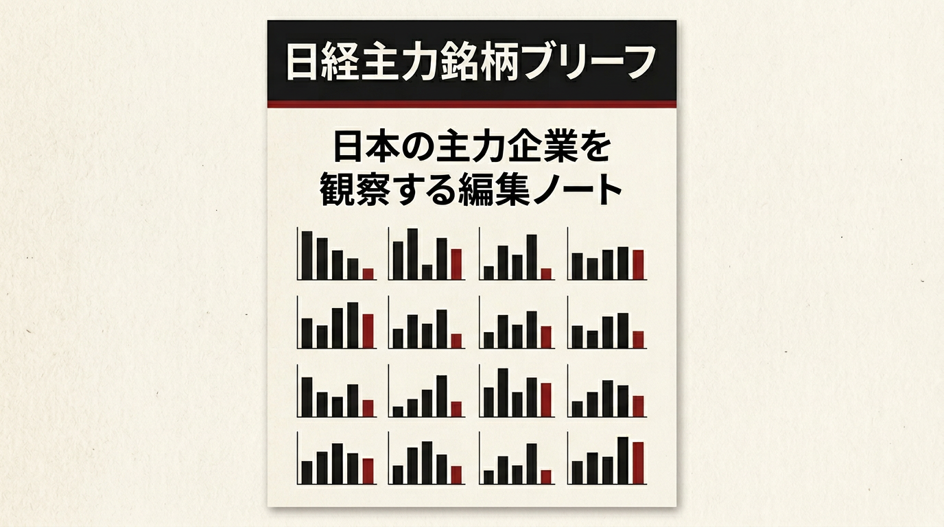 日経主力銘柄ブリーフの表紙ビジュアル
