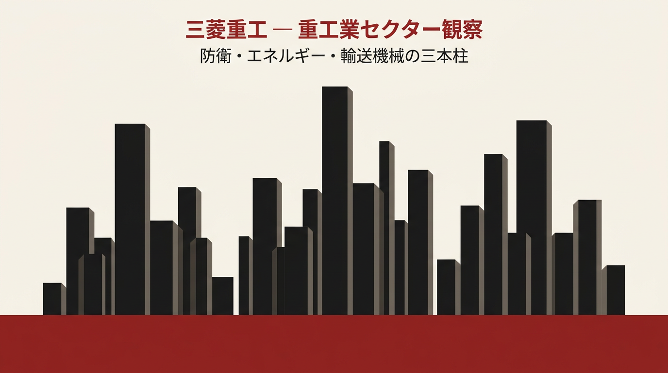 三菱重工業の事業セグメントを示す重工業イメージ
